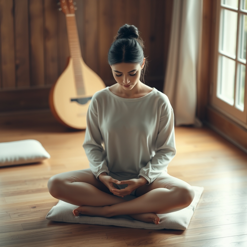 Person meditating