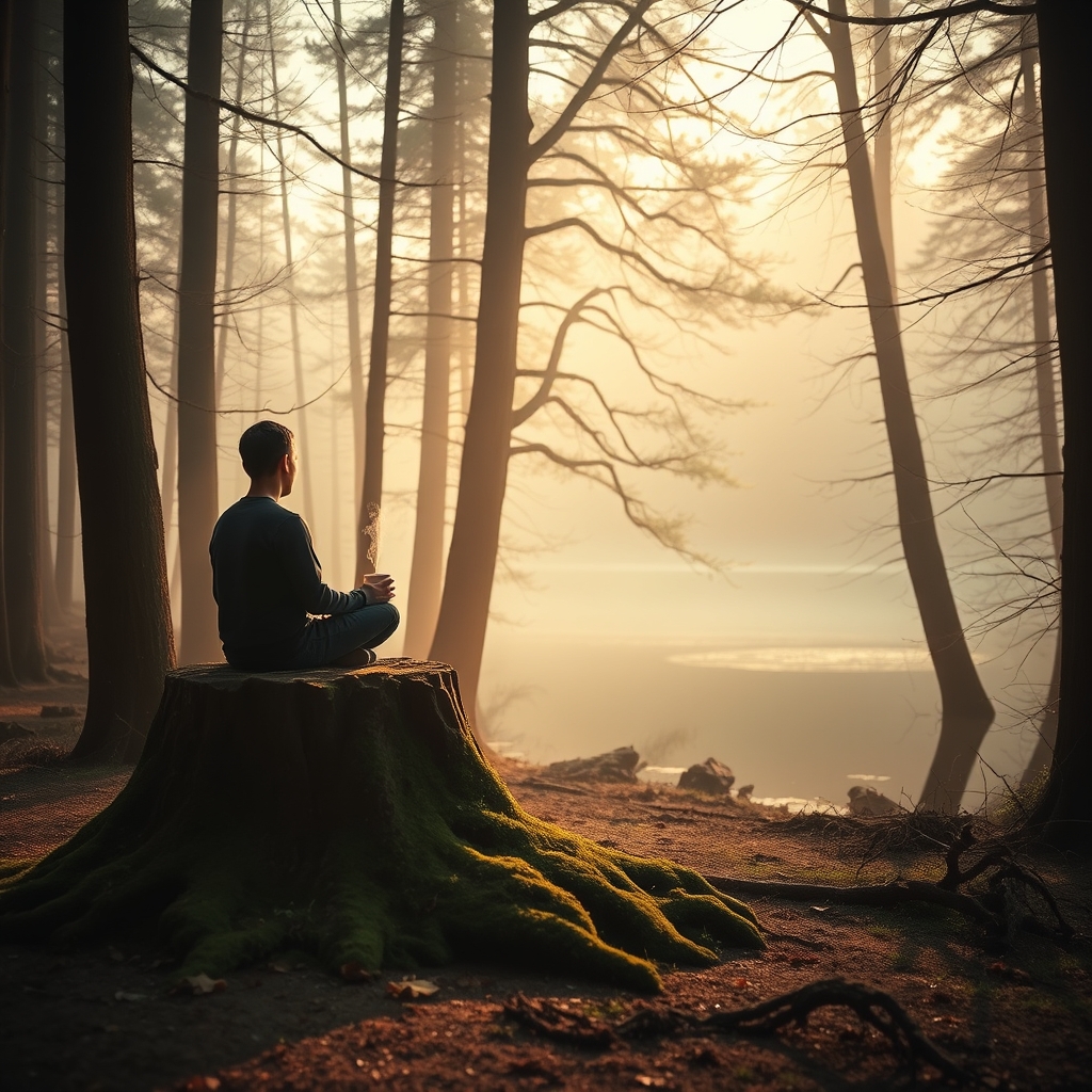 Person meditating