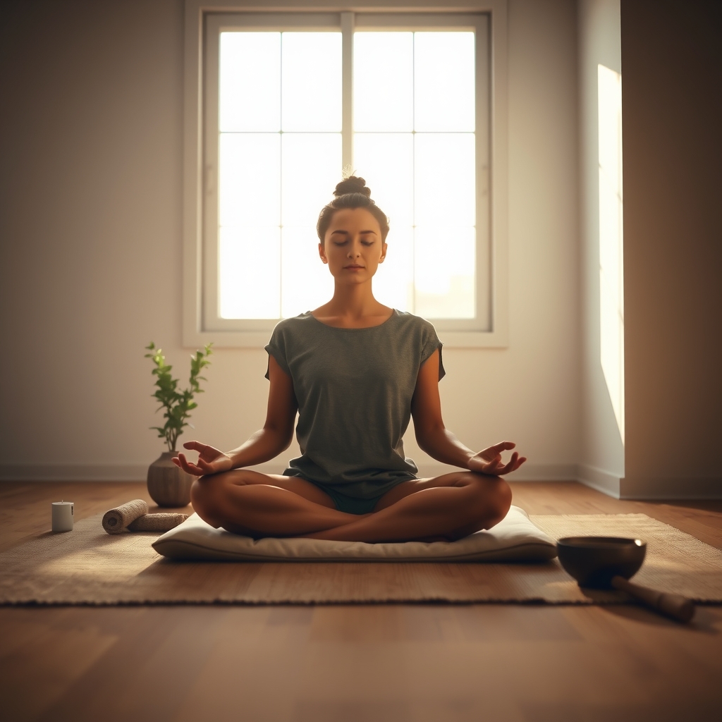 Person meditating