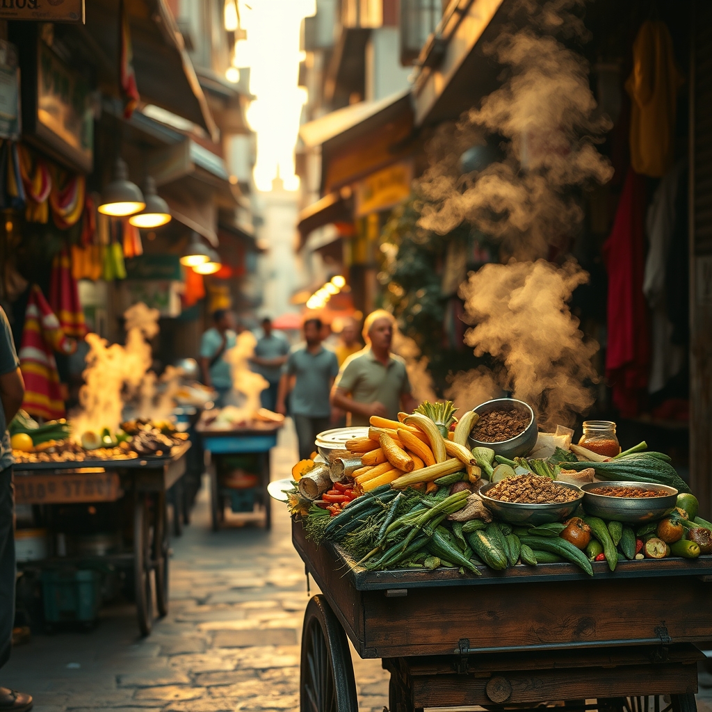 Street food market