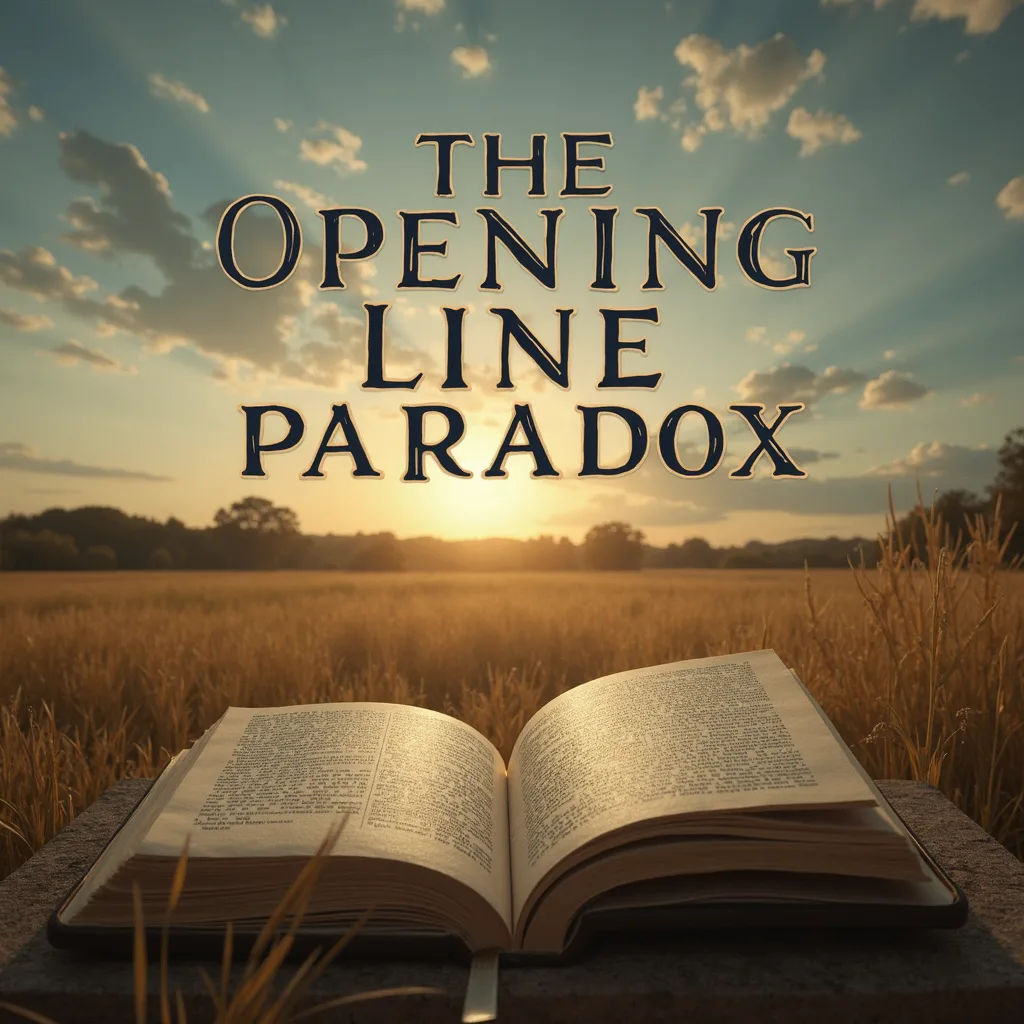 The Opening Line Paradox — Writing article by Steve Ysreal Monas