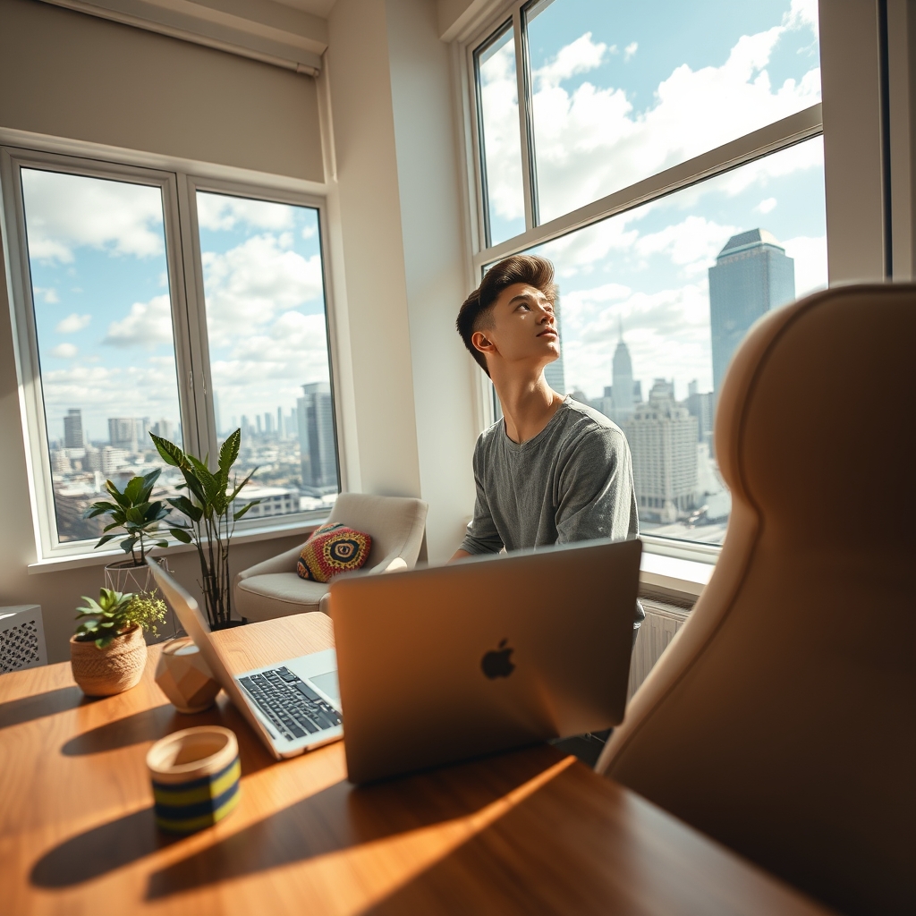 person working at desk