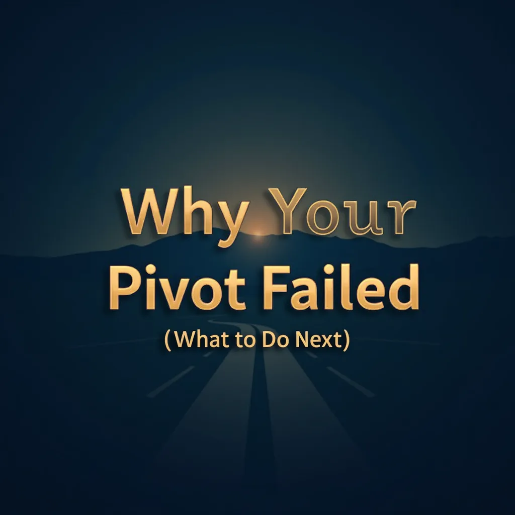 Why Your Pivot Failed (And What to Do Next) — Business article by Steve Ysreal Monas